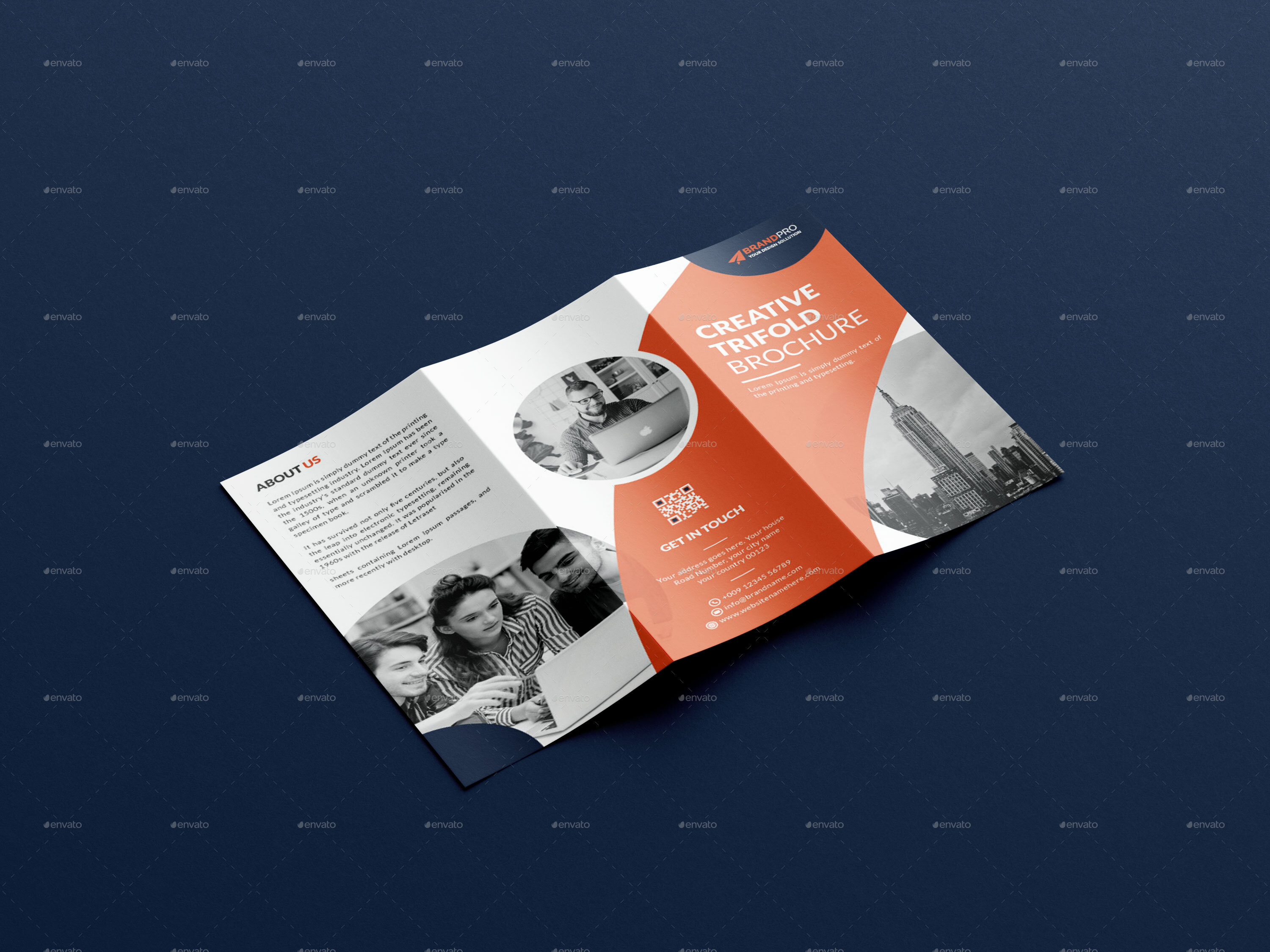 Corporate Business Trifold Brochure Design Print Templates Graphicriver